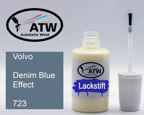 Volvo, Denim Blue Effect, 723: 20ml Lackstift, von ATW Autoteile West.